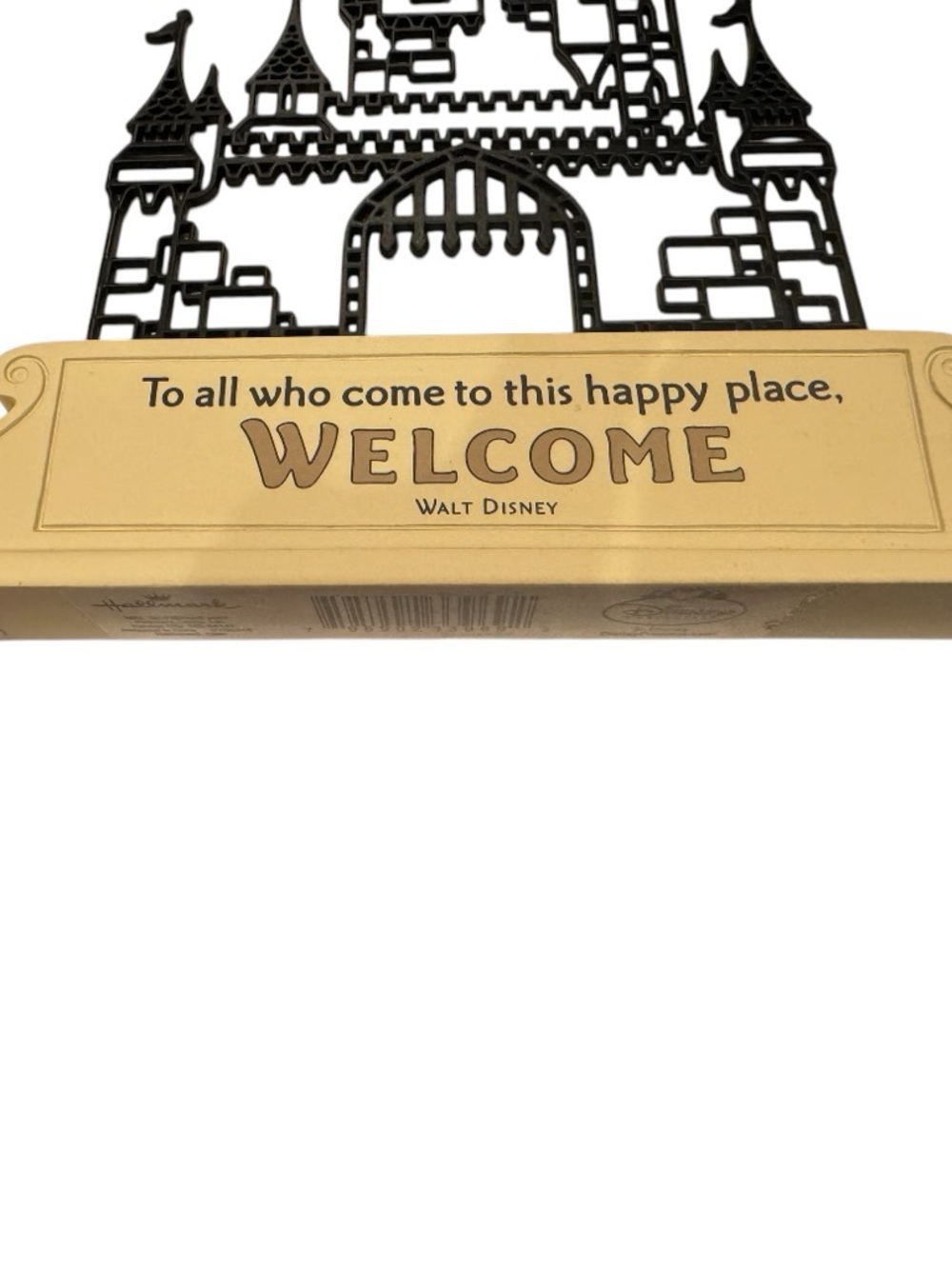 Disney Hallmark Cinderella’s Castle Walt Disney Quote Metal Ceramic Figure - Picture 3 of 4